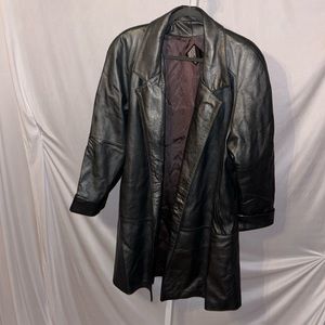 Vintage Tibor Leathers Silver Gray Leather Jacket Large